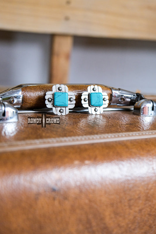 Western Accessories, Western Jewelry, Earrings for Women, Southwestern Jewelry, Western Jewelry Wholesale, Cowgirl Jewelry, Western Wholesale, Wholesale Accessories, Wholesale Jewelry, silver stamped earrings, western stud earrings, western boho earrings, western earrings, stud earrings, western concho earrings, concho stud earrings, turquoise concho earrings, turquoise stud earrings