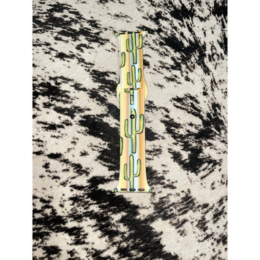 Pastel Cactus Silicone Watch Band