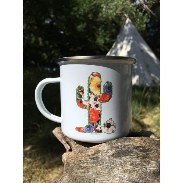 Floral Cactus Saguaro Camp Mug
