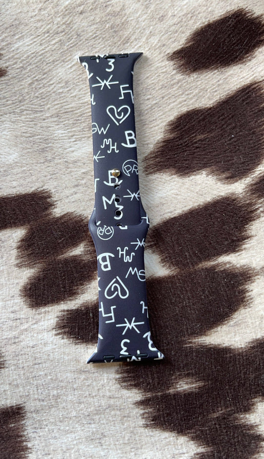 Black Brands Apple Watch Band *DISCONTINUED*