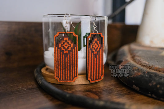 Western Accessories, Western Jewelry, Earrings for Women, Southwestern Jewelry, Western Jewelry Wholesale, Cowgirl Jewelry, Western Wholesale, Wholesale Accessories, Wholesale Jewelry, leather earrings, dangle earrings, western boho earrings